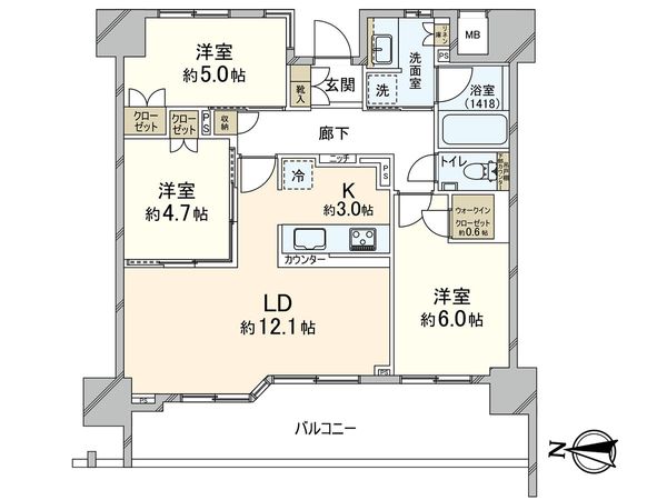 グローリオ浦和岸町 間取図(平面図)