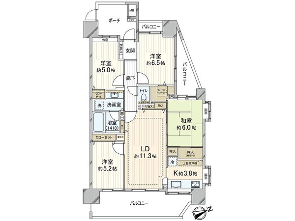 コスモ浦和ステーションフロント 間取図(平面図) コスモ浦和ステーションフロント 間取図(平面図)