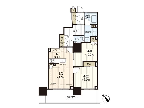 ザ・パークハウス浦和タワー 間取図(平面図)