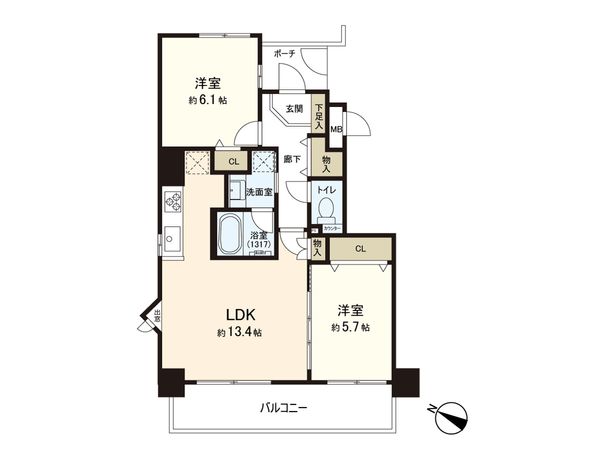 東急ドエルアルス浦和常盤 間取図(平面図) 間取図(平面図)