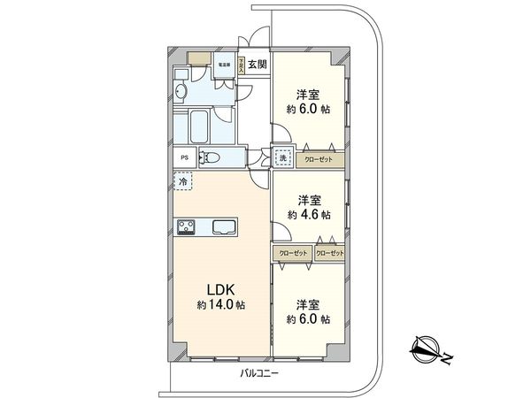メゾン浦和D棟 間取図(平面図)