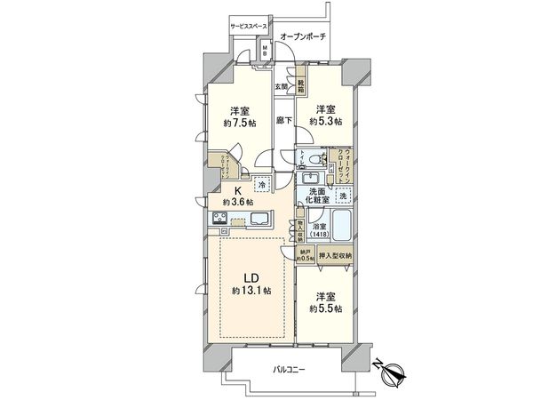 プラウドシティ浦和 エアリーコート 間取図(平面図) プラウドシティ浦和 エアリーコート 間取図(平面図)