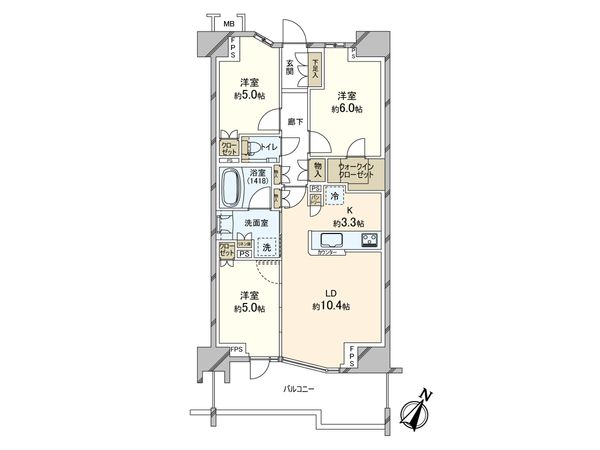 プレミスト浦和仲町 間取図(平面図) プレミスト浦和仲町 間取図(平面図)