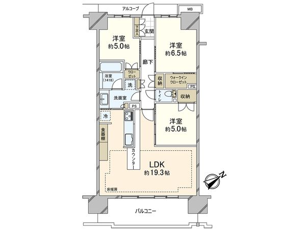 ルピアグランデ浦和美園 間取図(平面図) ルピアグランデ浦和美園 間取図(平面図)