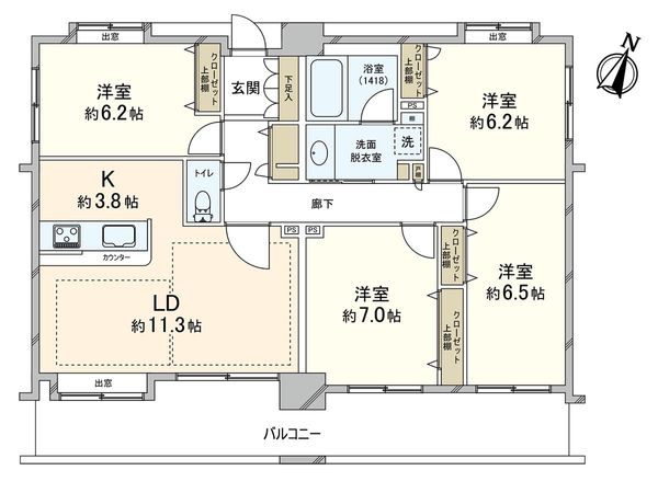 ドラゴンマンション浦和常盤公園参番館 間取図(平面図)