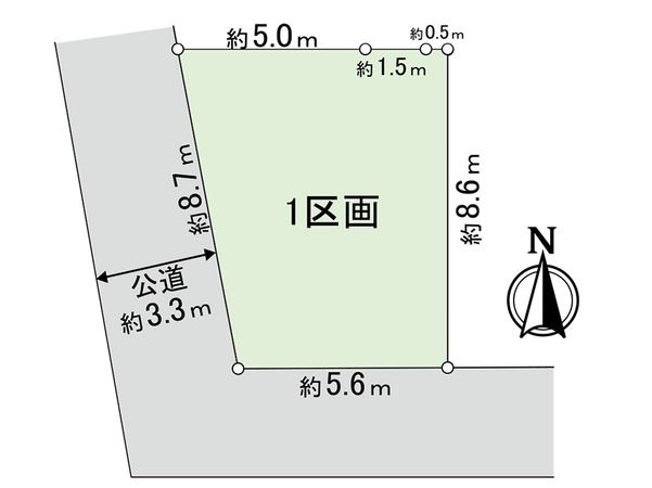 川口市飯塚1丁目 1区画 区画図