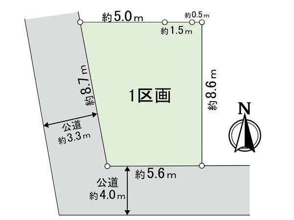 川口市飯塚1丁目 1区画 区画図