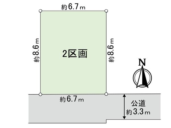 川口市飯塚1丁目 2区画 区画図