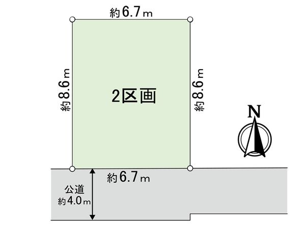 川口市飯塚1丁目 2区画 区画図