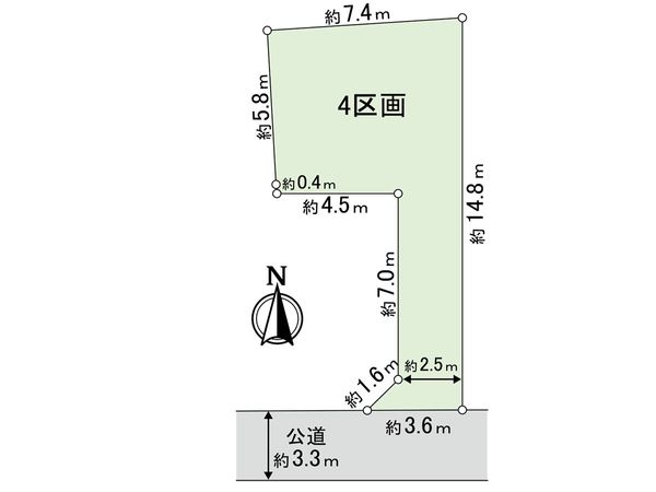 川口市飯塚1丁目 4区画 区画図