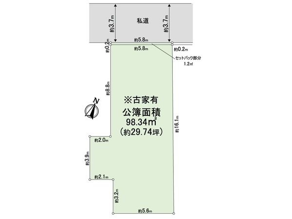 台東区上野桜木2丁目 区画図