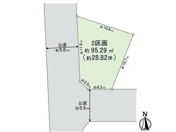 戸田市下戸田2丁目 区画図 戸田市下戸田2丁目 区画図