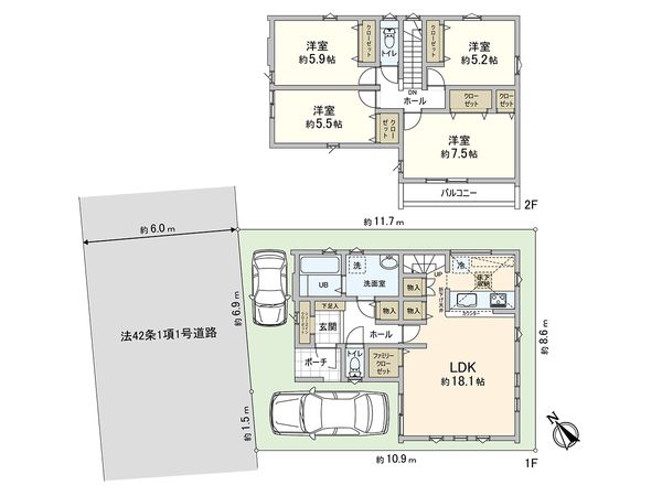 川口市末広1丁目 間取図(平面図)