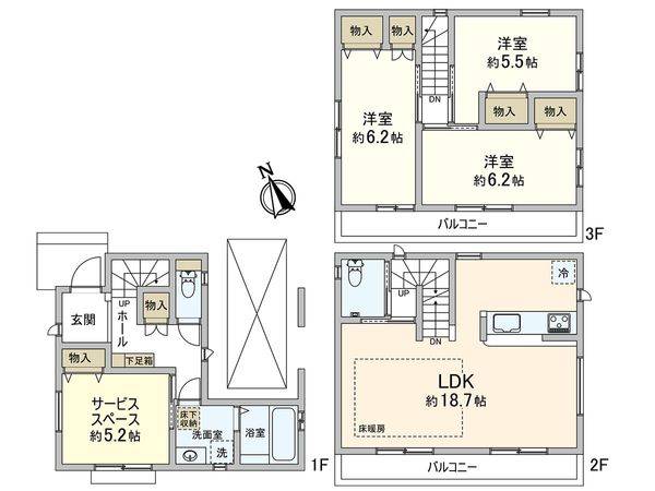 川口市西川口3丁目 間取図(平面図) 川口市西川口3丁目 間取図(平面図)