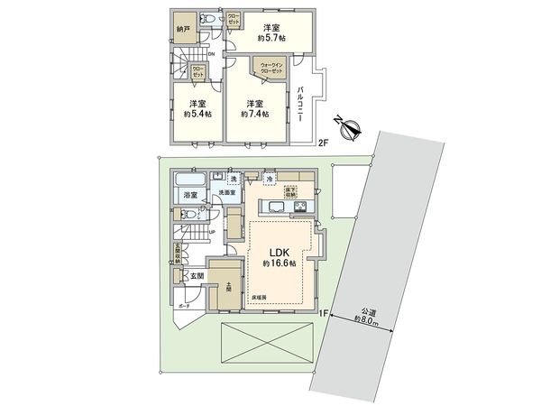 川口市東領家2丁目 間取図(平面図)