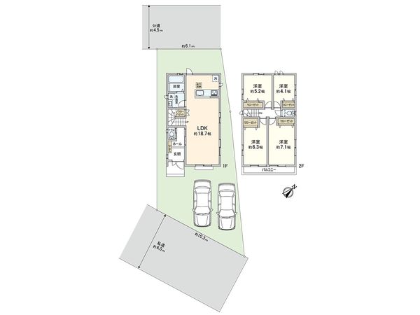 川口市大字安行慈林 I号棟 間取図(平面図) 川口市大字安行慈林 I号棟 間取図(平面図)