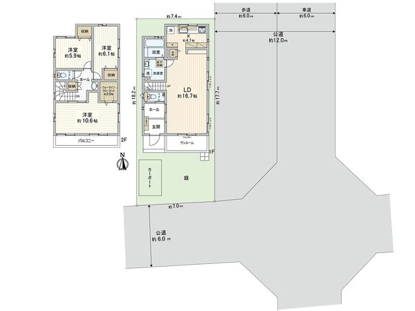 川口市戸塚6丁目 間取図(平面図)