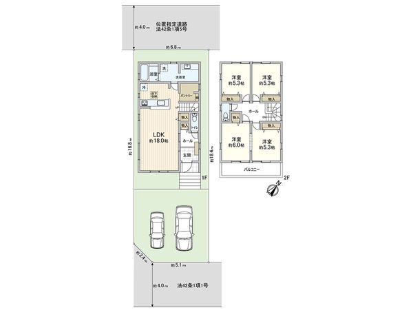 川口市鳩ヶ谷本町4丁目 3号棟 間取図(平面図) 川口市鳩ヶ谷本町4丁目 3号棟 間取図(平面図)