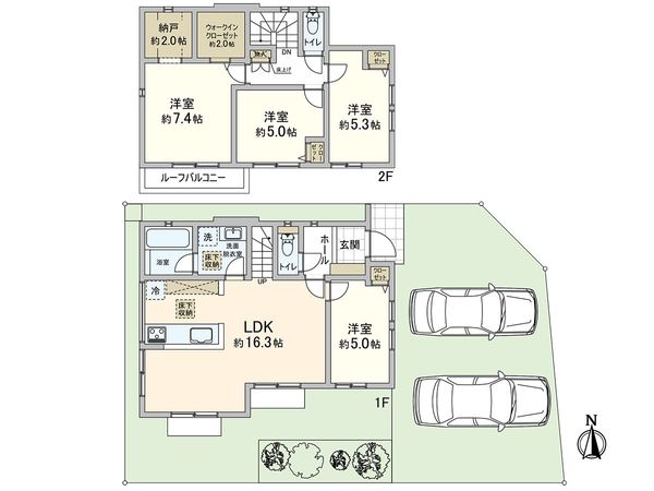 石神西立野特定土地区画整理事業地区内(仮換地) 間取図(平面図)