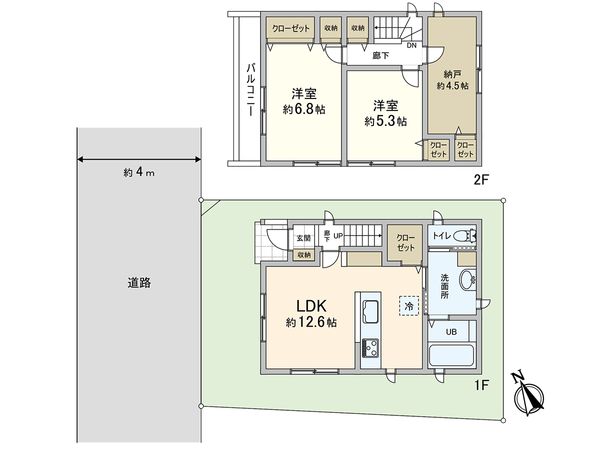 蕨市中央6丁目 A号棟 間取図(平面図)