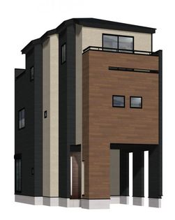 川口市上青木西2丁目 2号棟 外観パース図