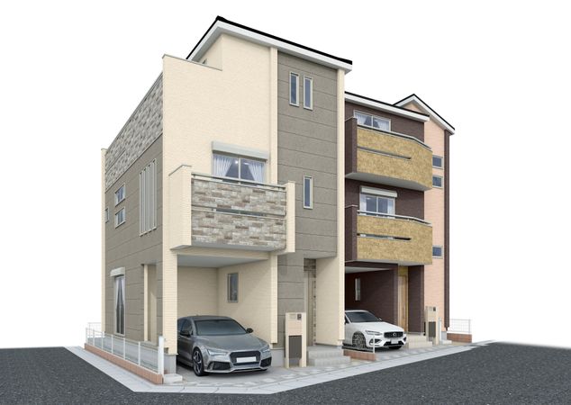 戸田市喜沢2丁目 1号棟 外観パース図 戸田市喜沢2丁目 1号棟 外観パース図