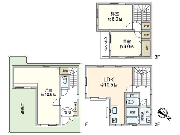 川口市領家3丁目 間取図(平面図) 川口市領家3丁目 間取図(平面図)