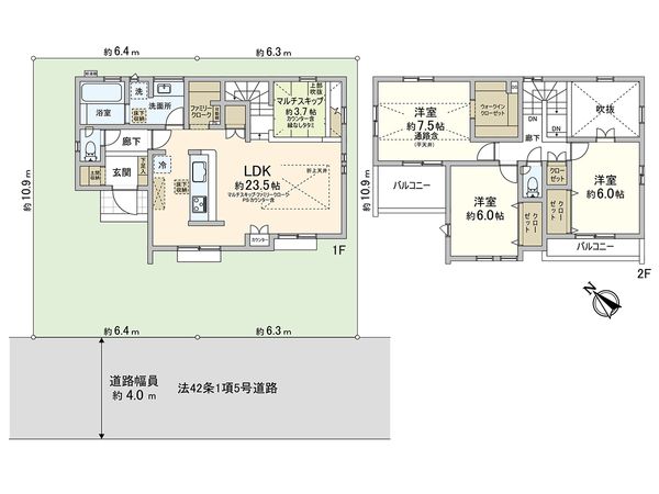 川口市大字里 間取図(平面図) 川口市大字里 間取図(平面図)