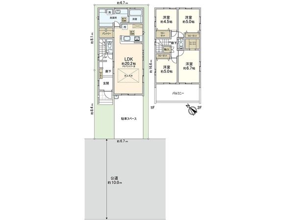 川口市弥平3丁目 間取図(平面図)