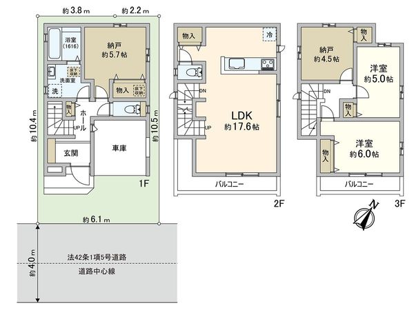 川口市戸塚東4丁目 B号棟 間取図(平面図)