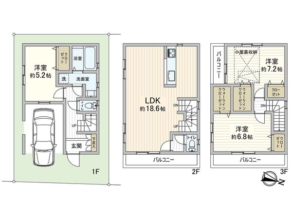 川口市青木2丁目 間取図(平面図) 間取図(平面図)