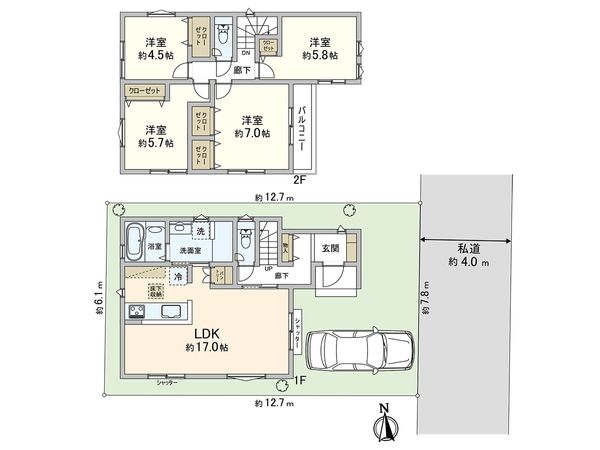 川口市坂下町2丁目 間取図(平面図)