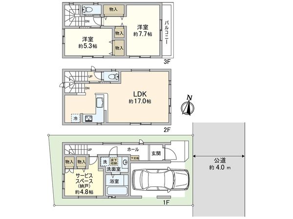 川口市三ツ和3丁目 間取図(平面図) 間取図(平面図)