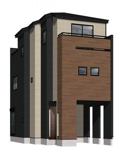 川口市上青木西2丁目 2号棟 外観パース図