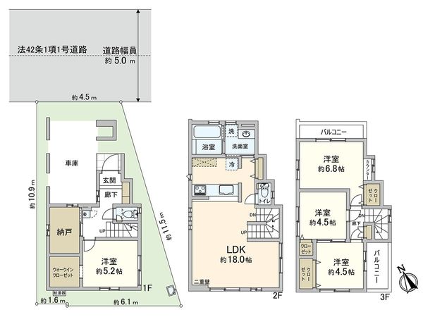 川口市上青木西2丁目 2号棟 間取図(平面図) 川口市上青木西2丁目 2号棟 間取図(平面図)