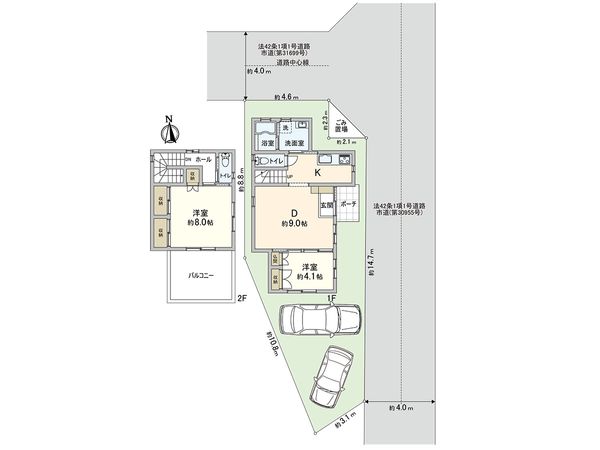 草加市氷川町 間取図(平面図)