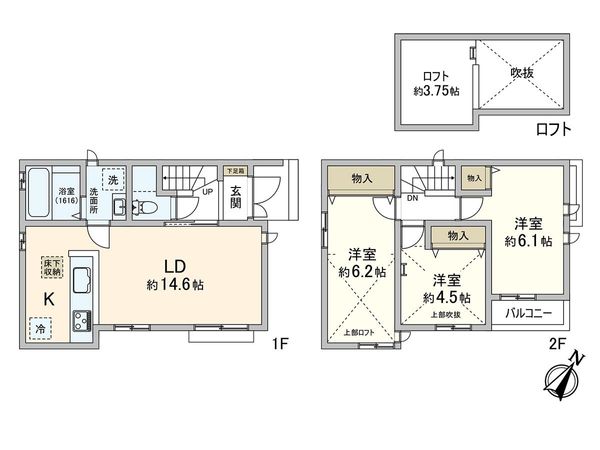 川口市鳩ヶ谷本町4丁目 間取図(平面図) 川口市鳩ヶ谷本町4丁目 間取図(平面図)
