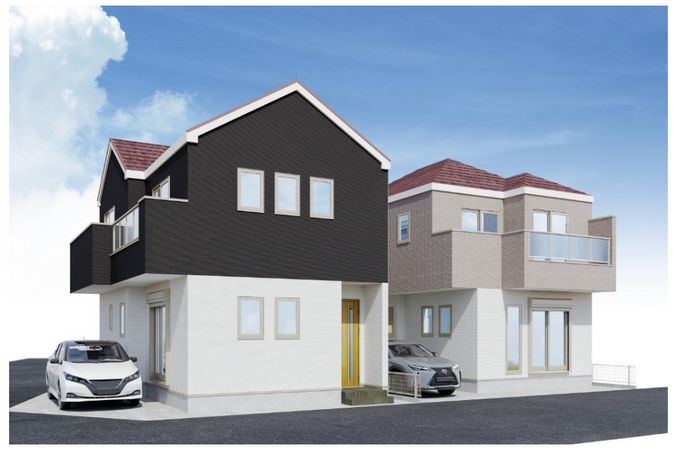 川口市三ツ和2丁目 1号棟 外観パース図