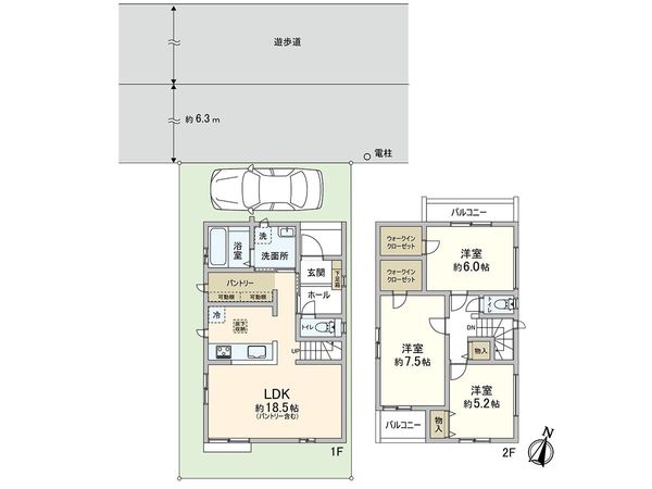 戸田市川岸3丁目 間取図(平面図)