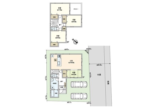 川口市大字里 新築戸建 間取図