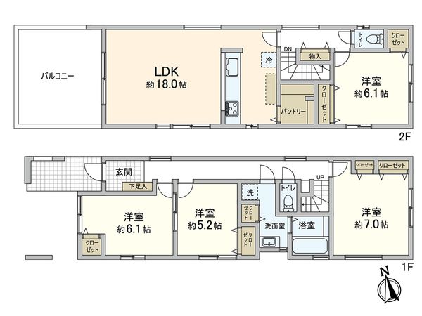 川口市南鳩ヶ谷1丁目 間取図(平面図) 川口市南鳩ヶ谷1丁目 間取図(平面図)