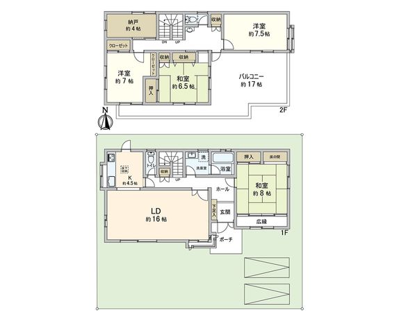 草加市弁天5丁目 間取図(平面図)