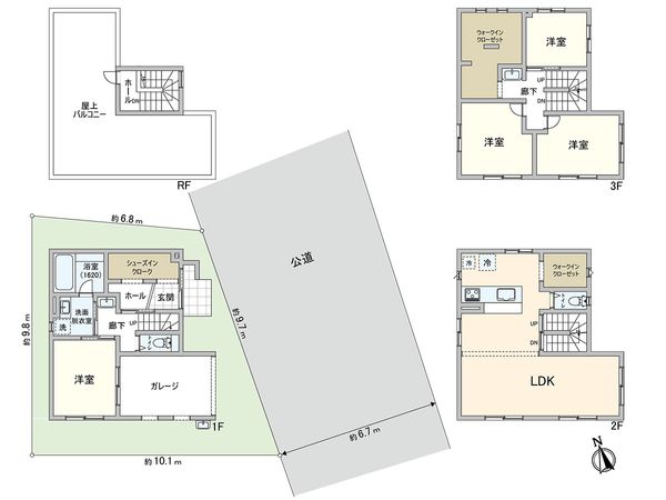 川口市元郷1丁目 間取図(平面図) 川口市元郷1丁目 間取図(平面図)