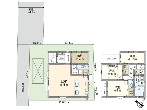 川口市大字里 間取図(平面図) 川口市大字里 間取図(平面図)