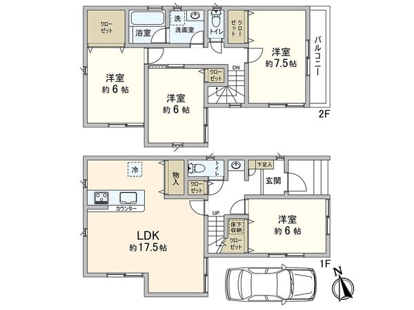 川口市朝日3丁目 間取図(平面図) 川口市朝日3丁目 間取図(平面図)