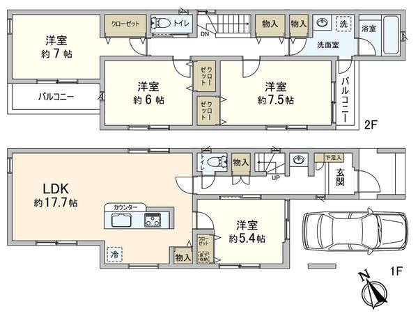 川口市朝日3丁目 間取図(平面図) 川口市朝日3丁目 間取図(平面図)