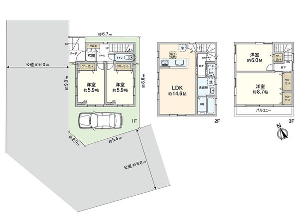 川口市大字安行慈林 間取図(平面図)
