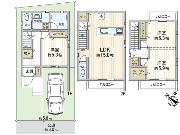 川口市戸塚東1丁目 間取図(平面図) 川口市戸塚東1丁目 間取図(平面図)