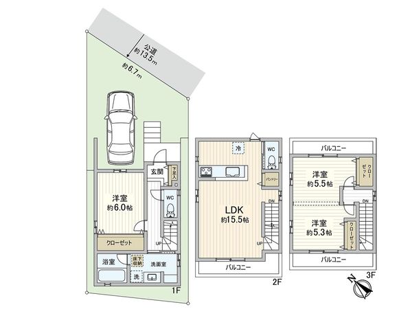 川口市戸塚東1丁目 間取図(平面図) 川口市戸塚東1丁目 間取図(平面図)