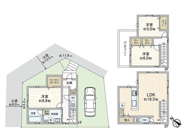 川口市戸塚東1丁目 間取図(平面図) 川口市戸塚東1丁目 間取図(平面図)